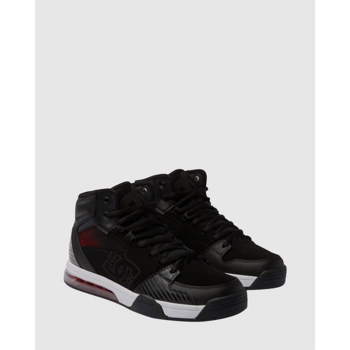 ディーシー シューズ Dc Shoes 【 Mens Versatile Hi Sneakers Mens Black/Grey/Red 】 メンズ メンズ 黒色 ブラック 灰色 グレー Red 赤・レッド