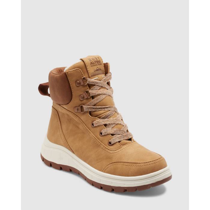 【★百貨店SALE★6/11真夜中2時迄】ロキシー Roxy 【 Womens Karmel Lace-Up Boots Womens Tan 】 レディース ブーツ レディース