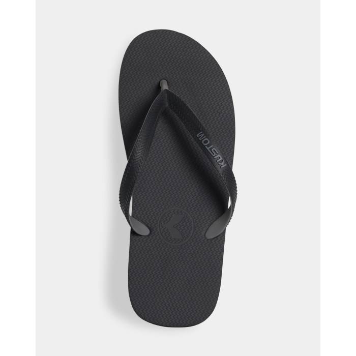 Kustom 【 Mens Blend Base Thongs Mens Black To Floor 】 メンズ メンズ 黒色 ブラック