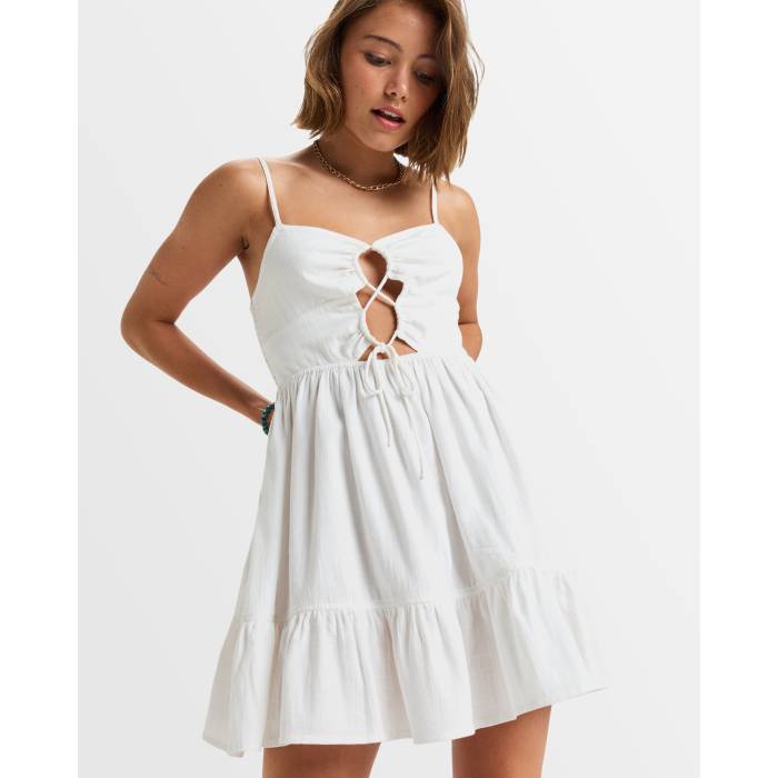 ロキシー Roxy 【 Womens Jasmine Breeze Mini Dress Womens Snow White 】 レディース 御召しもの レディース 白いこと 白いこと