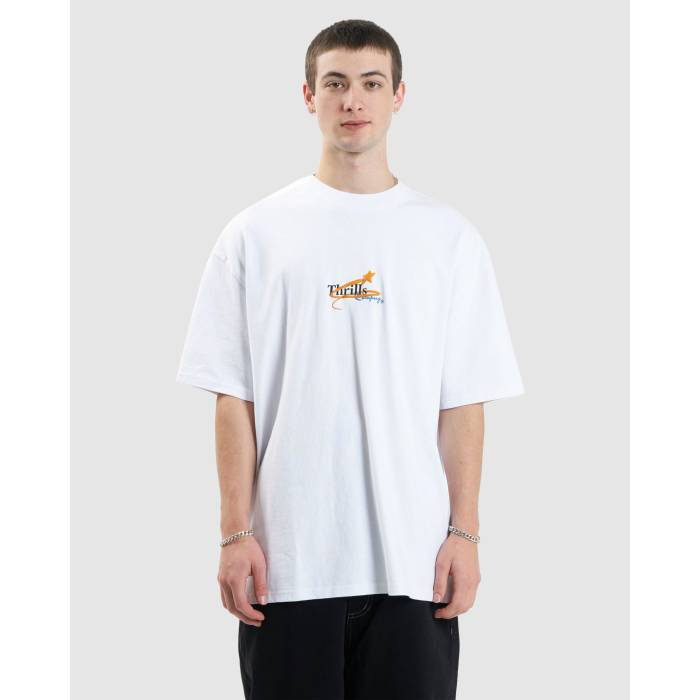 Thrills 【 Mens Earthdrone Box Fit Oversize T-Shirt Mens White 】 メンズ ボックス Tシャツ メンズ 白色 ホワイト