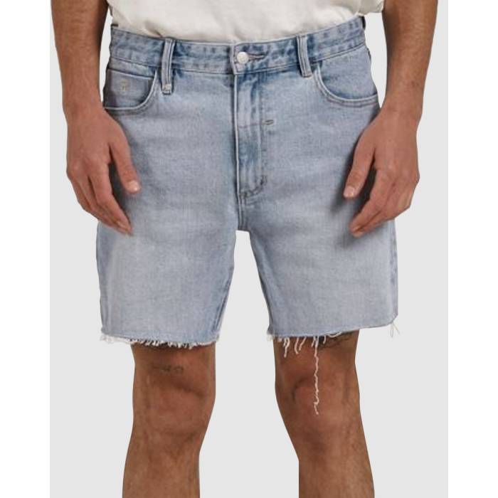 Thrills 【 Mens Mandude Denim Shorts Mens Ash Blue 】 メンズ ジーンズ さる股引き メンズ 青味 青色