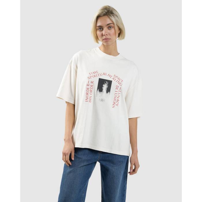 Thrills 【 Womens Healing Delusions Oversized T-Shirt Womens Heritage White 】 レディース プルオーバー レディース 白いこと 白いこと