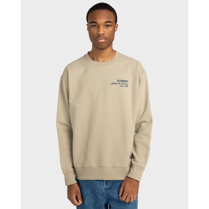 化学元素 Element 【 Mens Job Done Crew Neck Mens Aluminum 】 メンズ 労働者の一団 メンズ