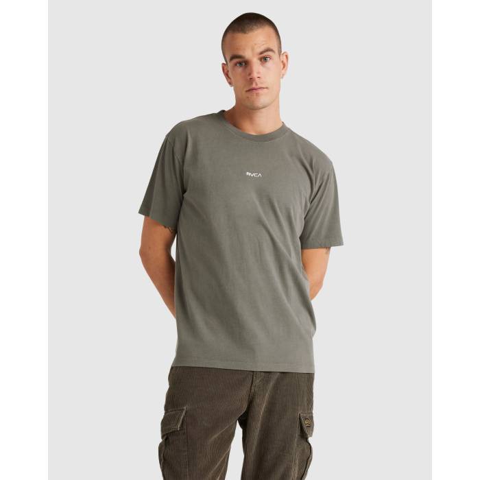 ルーカ Rvca 【 Mens Unflipped T-Shirt Mens Washed Olive 】 メンズ Tシャツ メンズ olive オリーブ