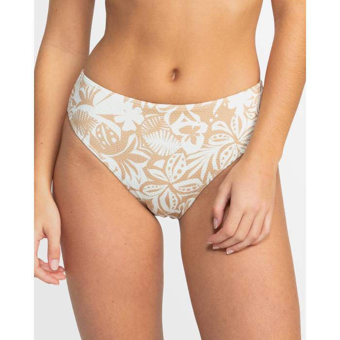 【★百貨店SALE★6/11十二時2時迄】ロキシー Roxy 【 Womens Palm Palm Mid Waist Moderate Bikini Bottom Womens Ginger Root Suntrip Swim 】 レディース ミッド ズボン ボトムス レディース