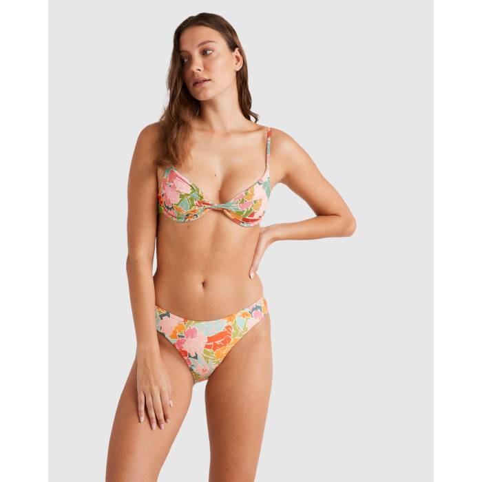 【★百貨店SALE★6/11十二時2時迄】散らし広告ボン Billabong 【 Womens Tropic Highs Twisted Demi Bra Bikini Top Womens Multi 】 レディース レディース