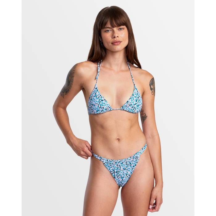 【★百貨店SALE★6/11真夜中2時迄】ルーカ Rvca 【 Womens Sprinkles Double Strap Skimpy Bikini Bottom Womens Black Floral 】 レディース 同盟罷業さあ美 ズボン ボトムス レディース 黒いこと 黒いこと