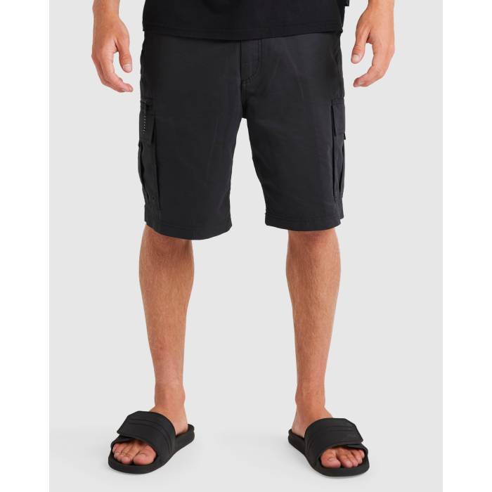 クイックシルバー Quiksilver 【 Mens Maldive Atoll 20" Cargo Shorts Mens Black 】 メンズ カーゴ ショーツ メンズ 黒色 ブラック|スニケス