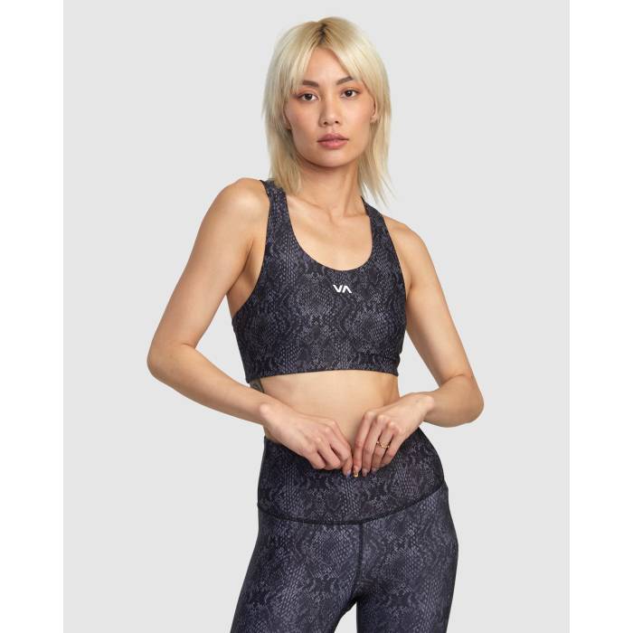 【★百貨店SALE★6/11真夜中2時迄】ルーカ Rvca 【 Womens Va Essential Mid Support Sports Bra Womens Snake 】 レディース ミッド レディース