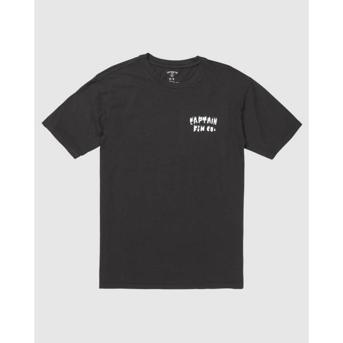【★百貨店SALE★6/11真夜中2時迄】旗がしらフィン Captain Fin 【 Mens Ozzy Flamer T-Shirt Mens Black 】 メンズ ティーシャツ メンズ 黒いこと 黒いこと