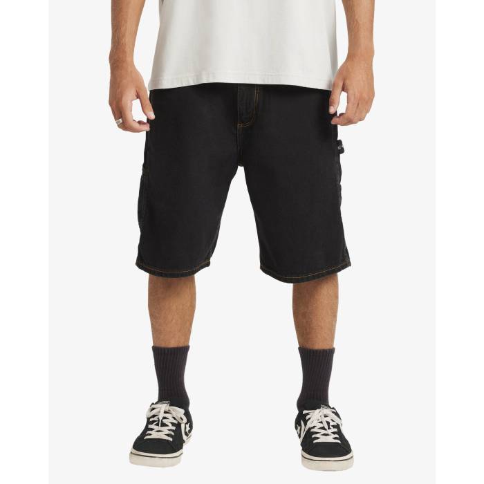 ビラボン Billabong 【 Mens Bad Dog Workwear Denim Shorts Mens Washed Black 】 メンズ デニム ショーツ メンズ 黒色 ブラック