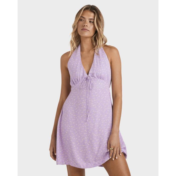 【★百貨店SALE★6/11真夜中2時迄】散らし広告ボン Billabong 【 Womens All Around Mini Dress Womens Light Purple 】 レディース アラウンド 御召しもの レディース Purple 紫・パープル