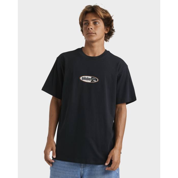 【★百貨店SALE★6/11十二時2時迄】クイックしろがね色 Quiksilver 【 Mens Channel Fix T-Shirt Mens Black 】 メンズ プルオーバー メンズ 黒いこと 黒いこと