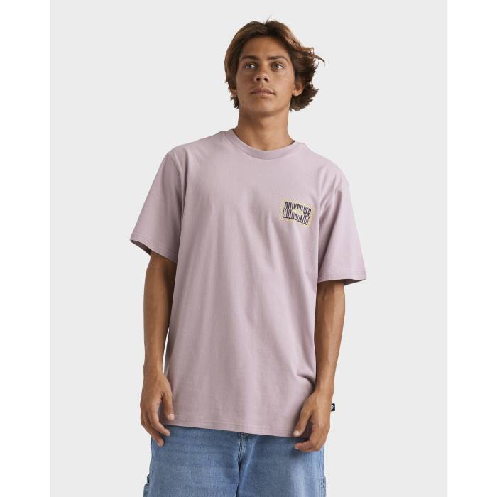 【★百貨店SALE★6/11十二時2時迄】クイックしろがね色 Quiksilver 【 Mens Twisted Tides T-Shirt Mens Elderberry 】 メンズ プルオーバー メンズ