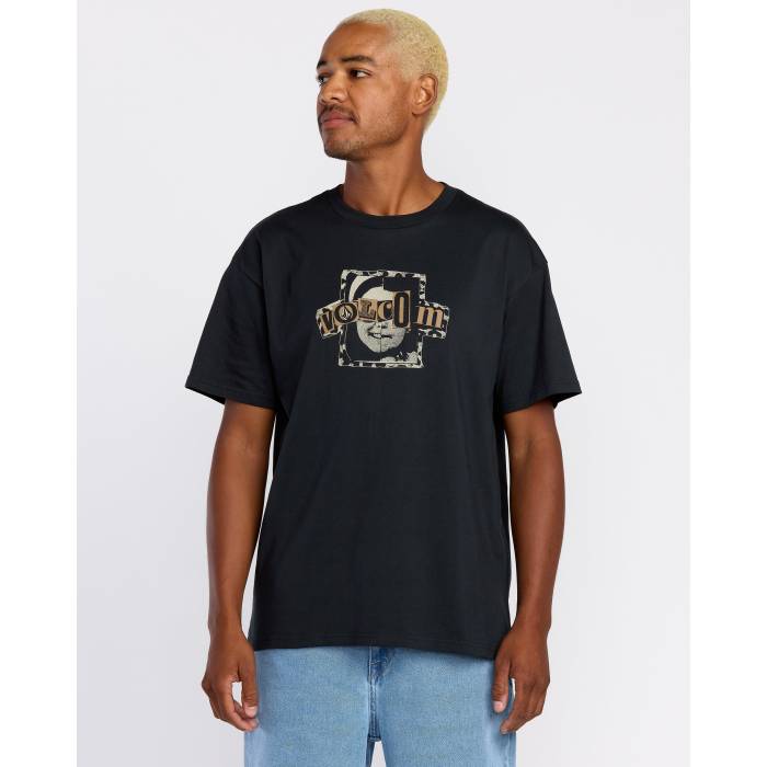 ボルコム Volcom 【 Mens Sneer T-Shirt Mens Antique Black 】 メンズ プルオーバー メンズ 黒いこと 黒いこと