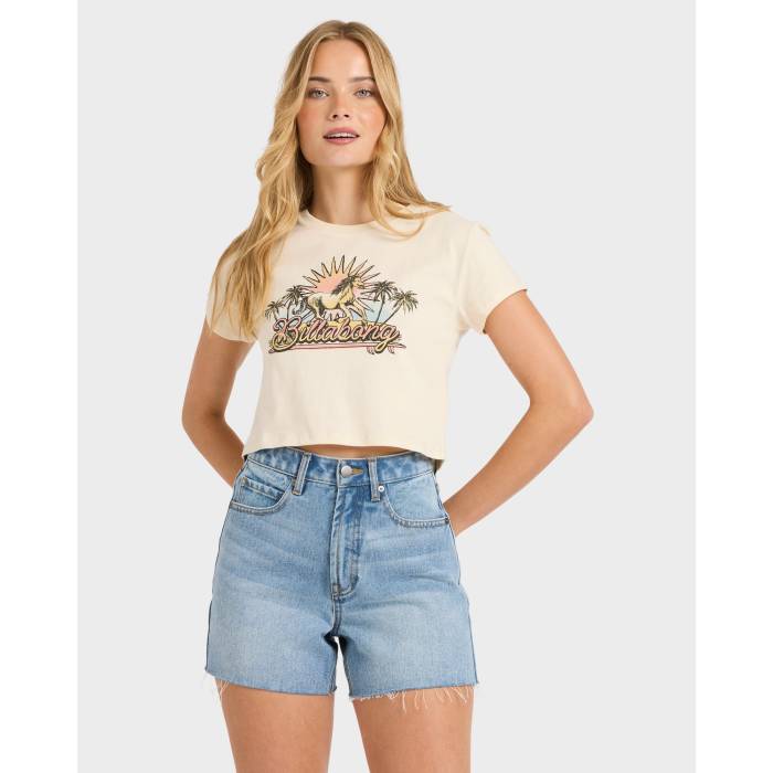 ビラボン Billabong 【 Womens Seaside Session T-Shirt Womens Whitecap 】 レディース Tシャツ レディース