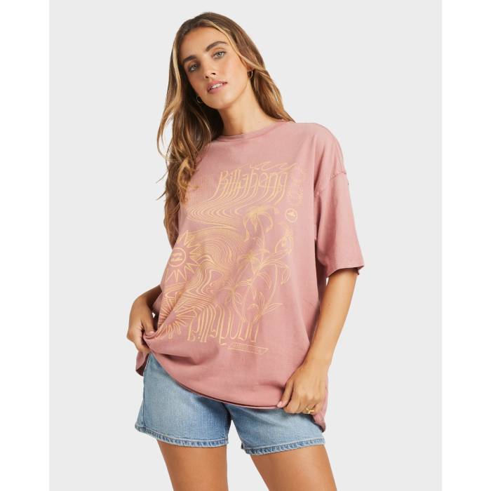 ビラボン Billabong 【 Womens Surf Coalition T-Shirt Womens Dark Coral 】 レディース Tシャツ レディース