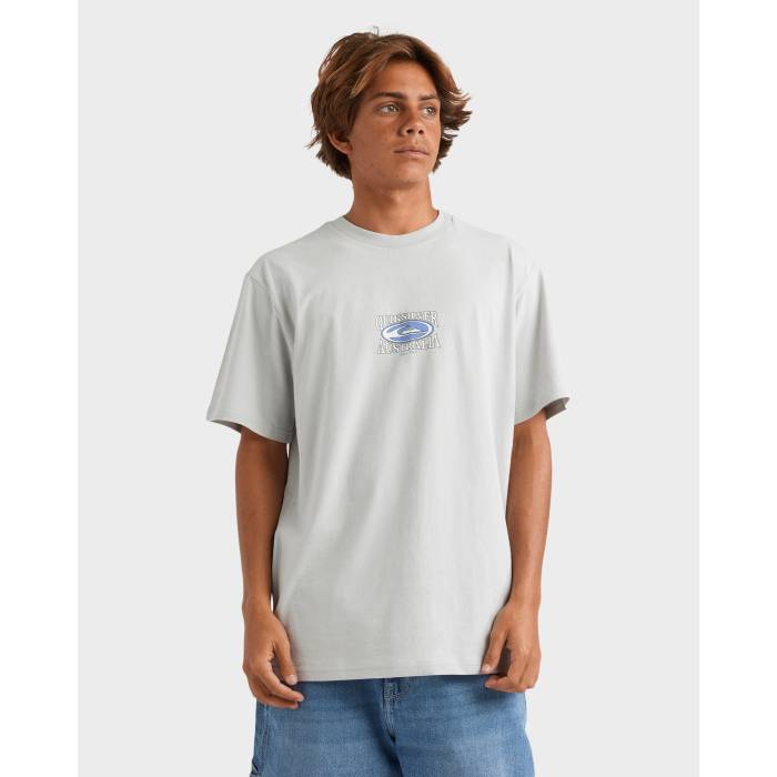 【★百貨店SALE★6/11真夜中2時迄】クイックしろがね色 Quiksilver 【 Mens Bowlo T-Shirt Mens Gray Violet 】 メンズ ティーシャツ メンズ gray 薄墨色・薄墨色・薄墨色 紫・相撲取り草