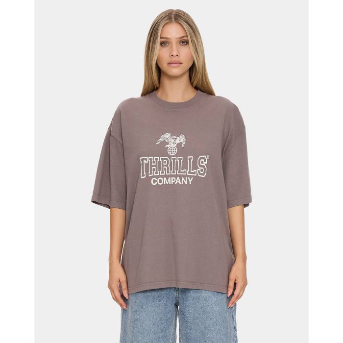Thrills 【 Womens Break Point Oversized T-Shirt Womens Shroom 】 レディース Tシャツ レディース