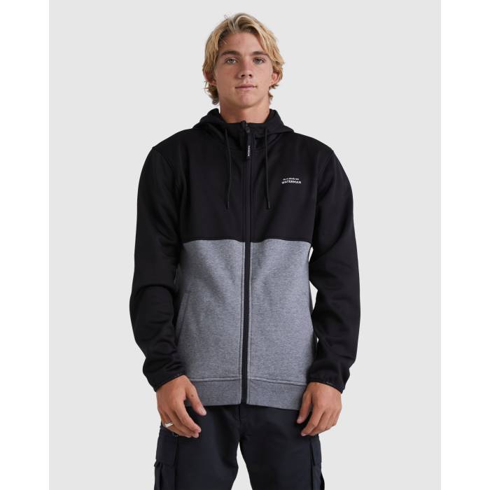 【★百貨店SALE★6/11十二時2時迄】クイックしろがね色 Quiksilver 【 Mens Burnz Zip Up Hoodie Mens Black 】 メンズ フーディー パーカー メンズ 黒いこと 黒いこと