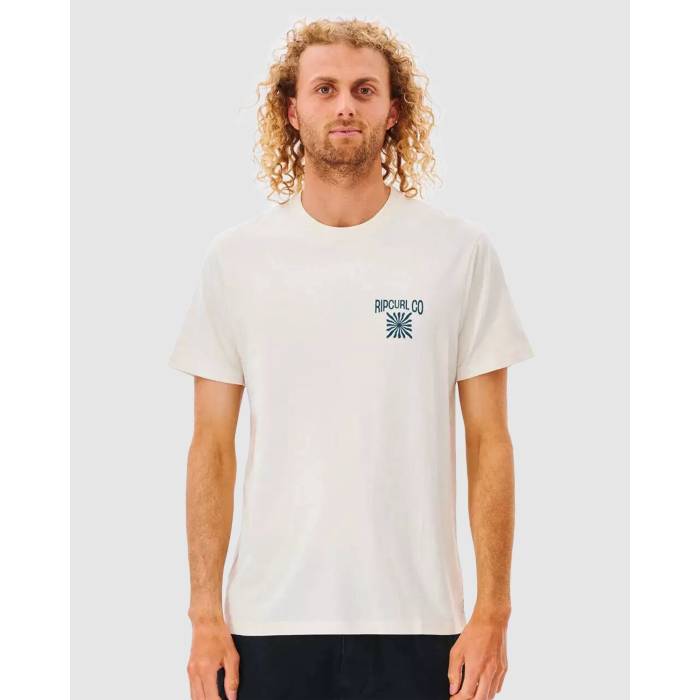 リップカール Rip Curl 【 Mens Cosmic Burst T-Shirt Mens Bone 】 メンズ バースト Tシャツ メンズ｜スニケス