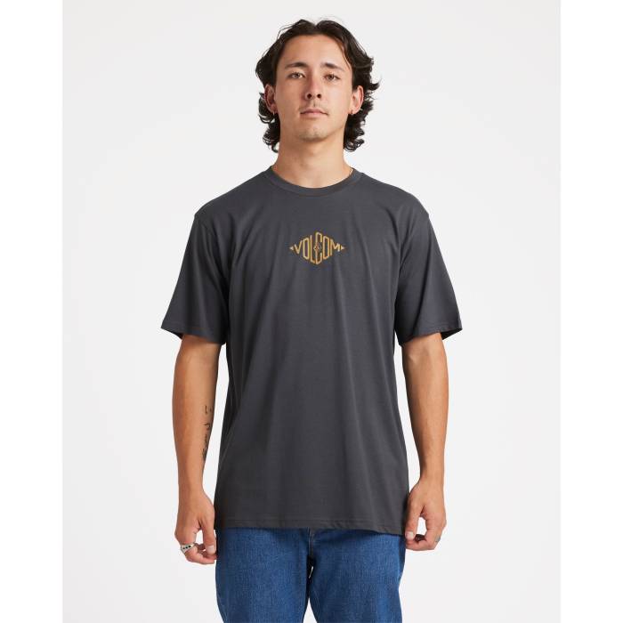 【★百貨店SALE★6/11真夜中2時迄】ボルコム Volcom 【 Mens Diamond Stone T-Shirt Mens Asphalt Black 】 メンズ 金剛石 ティーシャツ メンズ 黒いこと 黒いこと
