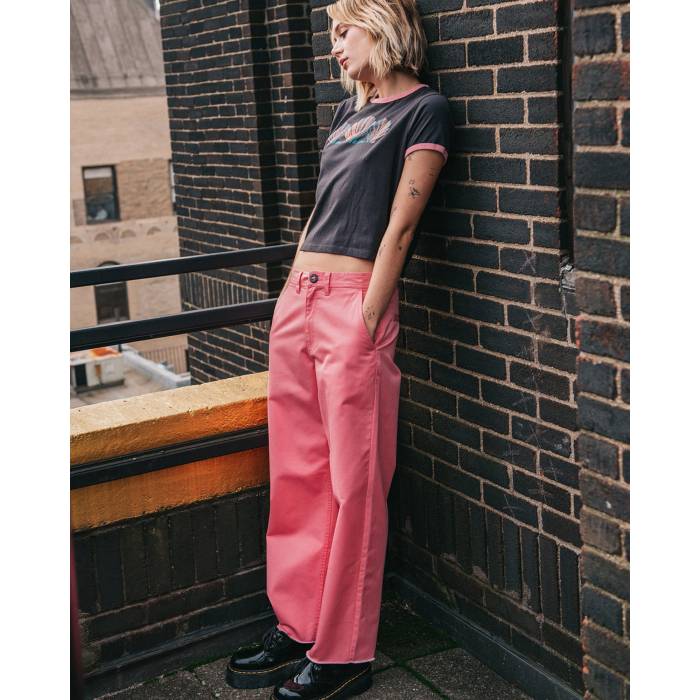 ボルコム Volcom 【 Womens Thisthatthem Skate Pant Womens Guava 】 レディース Skate 滑る ズボン下 レディース