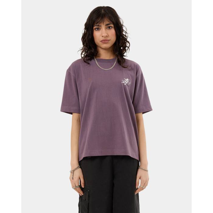 Worship 【 Womens Cherub Regular Fit T-Shirt Womens Purple Reign 】 レディース Tシャツ レディース Purple 紫・パープル