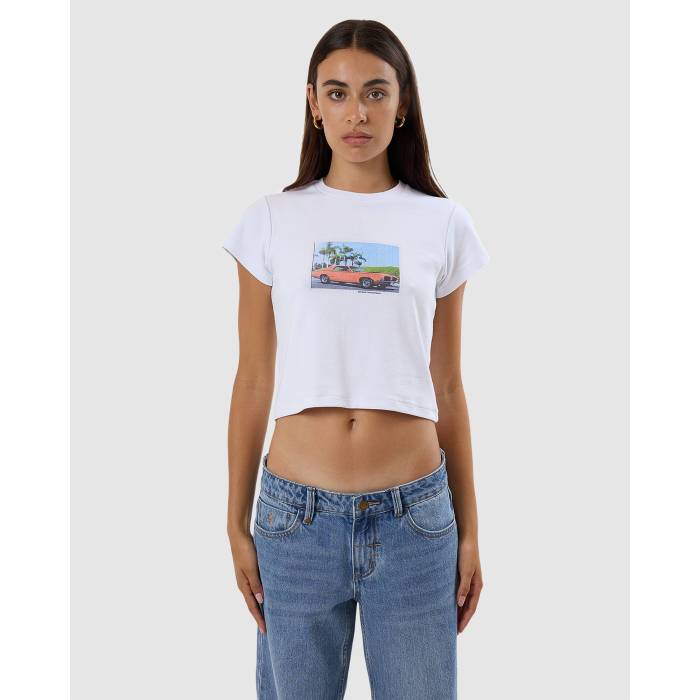 Thrills 【 Womens Tribute To Chaos Mini T-Shirt Womens White 】 レディース トリビュート Tシャツ レディース 白色 ホワイト
