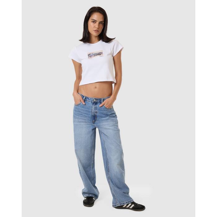 【★百貨店SALE★6/11真夜中2時迄】Thrills 【 Womens Paradise Wheels Mini T-Shirt Womens White 】 レディース エデンの園 ティーシャツ レディース 白いこと 白いこと