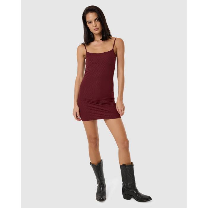 【★百貨店SALE★6/11真夜中2時迄】Thrills 【 Womens Petra Mesh Mini Dress Womens Dark Cherry 】 レディース 御召しもの レディース