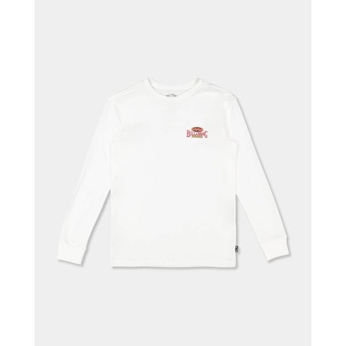 【★百貨店SALE★6/11真夜中2時迄】散らし広告ボン Billabong 【 Boys 8-16 Double Spread Long Sleeve T-Shirt Boys White 】 Sleeve 衣袂 ティーシャツ お坊っちゃん キッズ 白いこと 白いこと