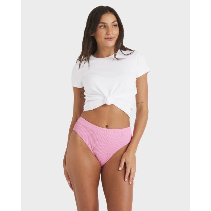 ロキシー Roxy 【 Womens Rib Love The Shorey Bikini Bottom Womens Pink Carnation 】 レディース ズボン ボトムス レディース pink ピンク
