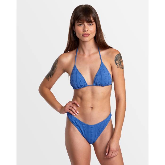【★百貨店SALE★6/11真夜中2時迄】ルーカ Rvca 【 Womens Sweetness Medium French Bikini Bottom Womens Federal Blue 】 レディース ズボン ボトムス レディース 青碧 青碧