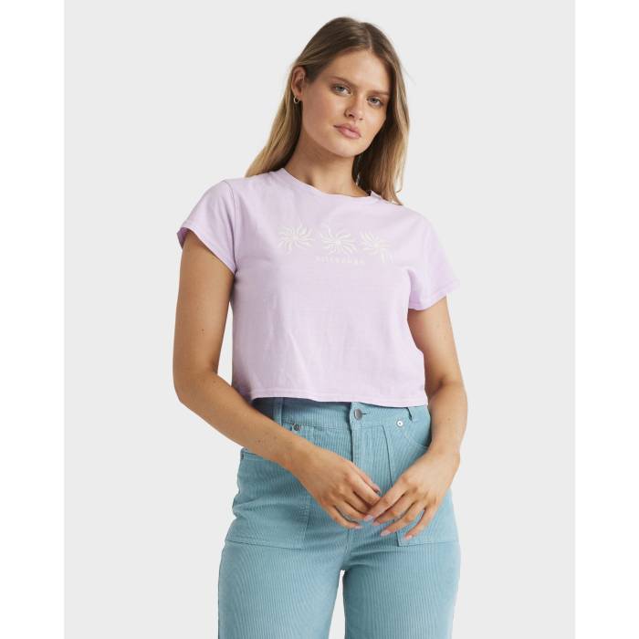 ビラボン Billabong 【 Womens Miles Away Crop T-Shirt Womens Amethyst Smoke 】 レディース Crop クロップ Tシャツ レディース