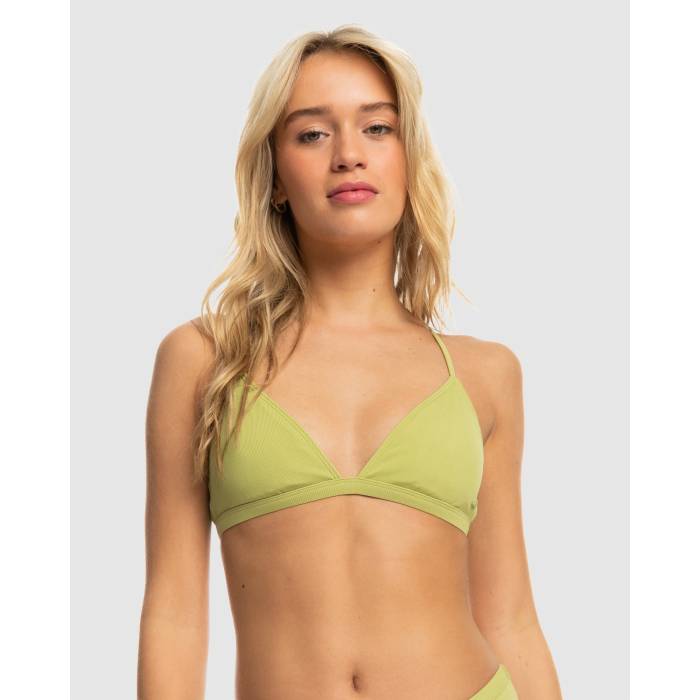 【★百貨店SALE★6/11真夜中2時迄】ロキシー Roxy 【 Womens  Pro The Cut Back Triangle Bikini Top Womens Fern 】 レディース 労働者階級 レディース