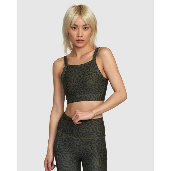 ルーカ Rvca 【 Womens Va Essential High Impact Sports Bra Womens Animal Olive 】 レディース ハイ インパクト レディース olive オリーブ