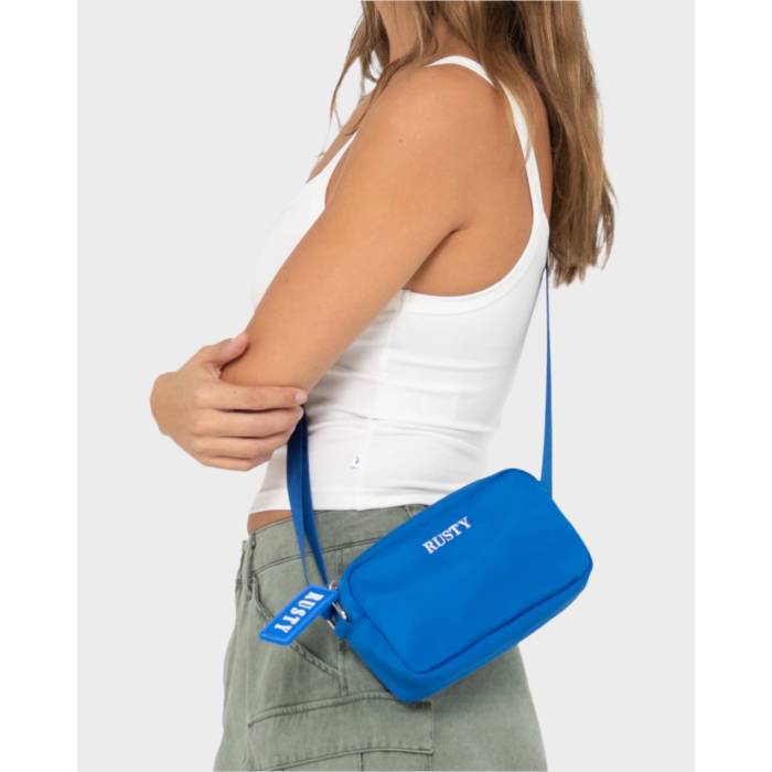 ラスティ Rusty 【 Womens Runaway Nylon Side Shoulder Bag Womens Electric Blue 】 レディース ナイロン 御徒面子 レディース 青味 青色 その他-バッグ-バッグ・小物・ブランド雑貨