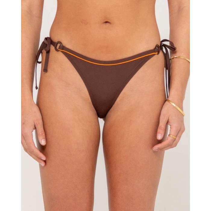 【★百貨店SALE★6/11十二時2時迄】ラスティ Rusty 【 Womens Cabana Brazilian Side-Tie Bikini Bottom Womens java 】 レディース ズボン ボトムス レディース