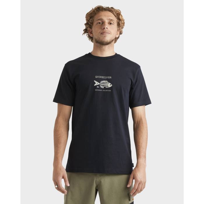 クイックシルバー Quiksilver 【 Mens Caught Nothing T-Shirt Mens Black 】 メンズ Tシャツ メンズ 黒色 ブラック