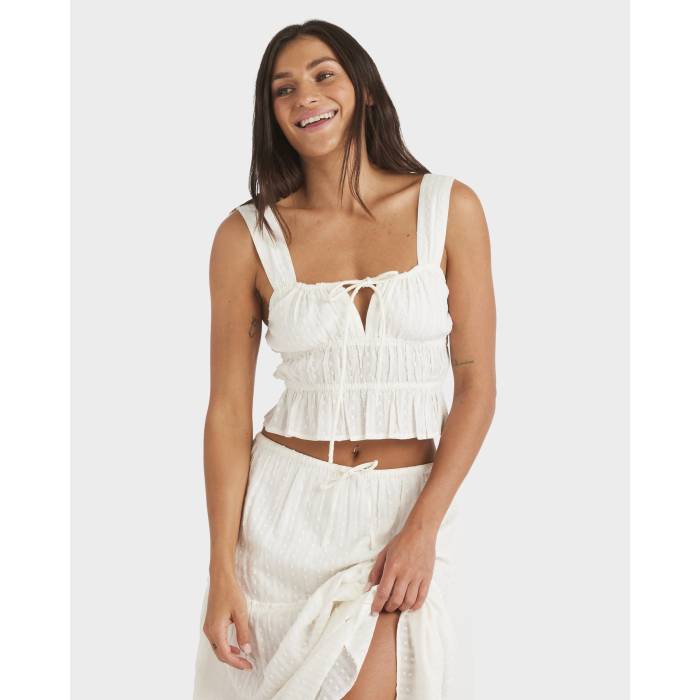 【★百貨店SALE★6/11真夜中2時迄】ロキシー Roxy 【 Womens Sunset Mist Tank Top Womens Egret 】 レディース 貯蔵タンクとっ始め レディース