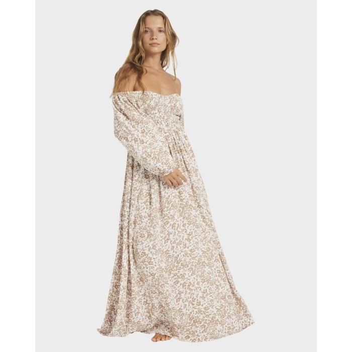 【★百貨店SALE★6/11十二時2時迄】ロキシー Roxy 【 Womens Karlina Maxi Dress Womens Cloud Dancer 】 レディース お召しもの レディース