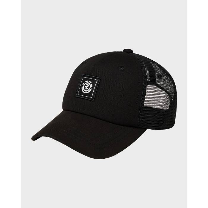 エレメント Element 【 Mens Icon Mesh Trucker Cap Mens Flint Black 】 メンズ アイコン トラッカー キャップ 帽子 メンズ 黒色 ブラック