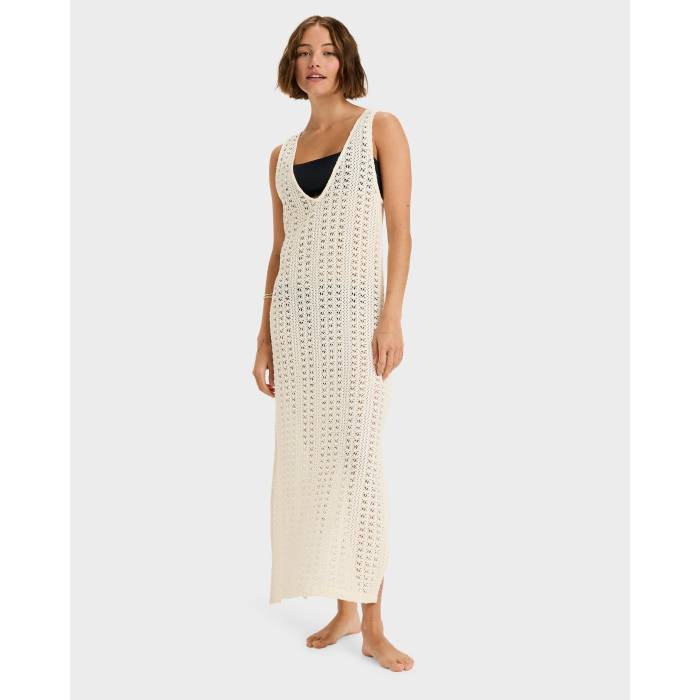 【★百貨店SALE★6/11十二時2時迄】ロキシー Roxy 【 Womens Lovely Palace Cover Up Dress Womens Egret 】 レディース お召しもの レディース