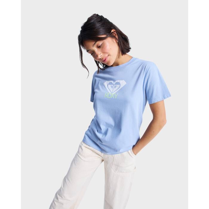 ロキシー Roxy 【 Womens Ocean Road Art T-Shirt Womens Blue Blizzard 】 レディース アート Tシャツ レディース 青色 ブルー