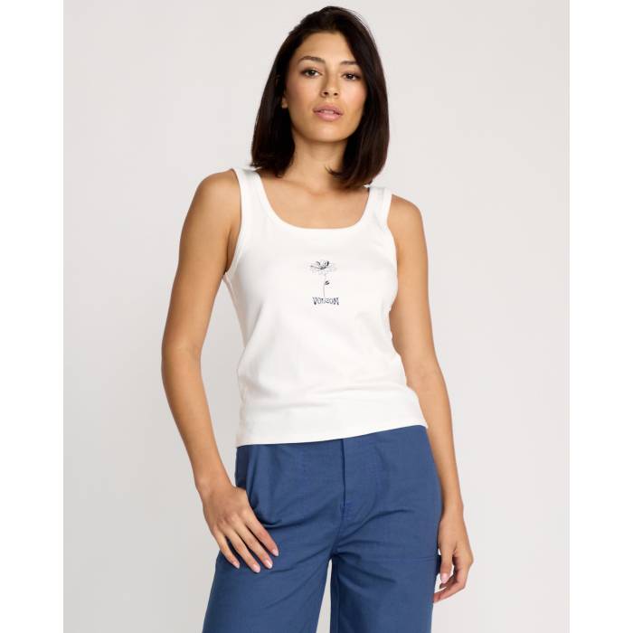 ボルコム Volcom 【 Womens Stoney Time Tank Top Womens Star White 】 レディース タイム タンクトップ レディース 白色 ホワイト