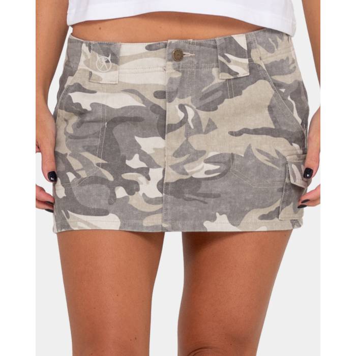 ラスティ Rusty 【 Womens Camo-Mile Low Rise Mini Skirt Womens Camo 】 レディース ライズ レディース 間鴨柄