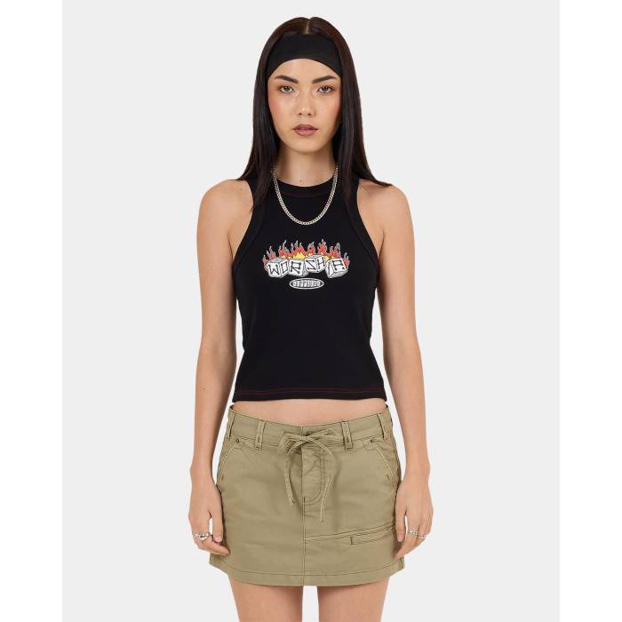 【★百貨店SALE★6/11真夜中2時迄】Worship 【 Womens Snake Eyes Slim Fit Tank Top Womens Black 】 レディース slim か細い 貯蔵タンクとっ始め レディース 黒いこと 黒いこと