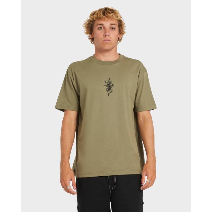 【★百貨店SALE★6/11真夜中2時迄】ルーカ Rvca 【 Mens Hawaii Squadron T-Shirt Mens Army 】 メンズ アロハ州 ティーシャツ メンズ 正規陸軍